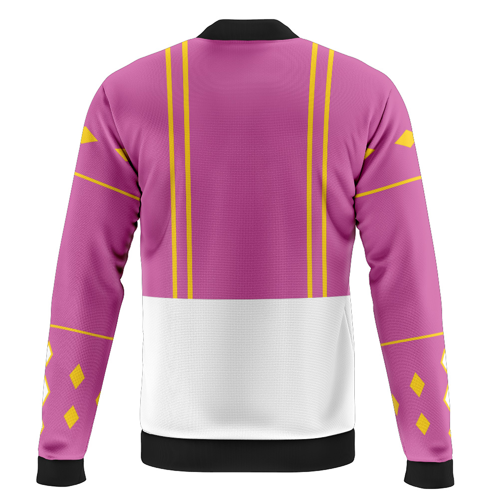 Pink Ranger Ninjetti Power Rangers Casual Bomber Jacket - Image 2