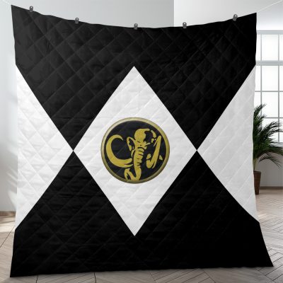 Black Ranger Mighty Morphin Power Rangers Quilt Blanket