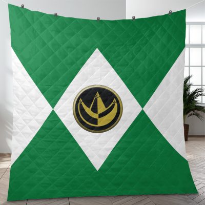 Green Ranger Mighty Morphin Power Rangers Quilt Blanket