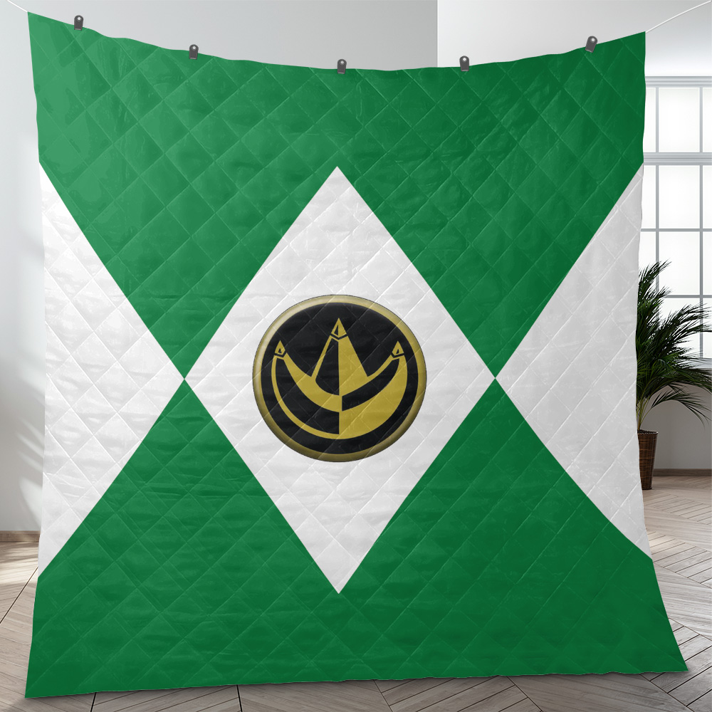 Green Ranger Mighty Morphin Power Rangers Quilt Blanket