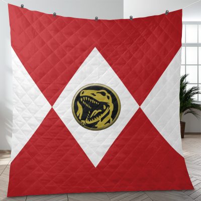 Red Ranger Mighty Morphin Power Rangers Quilt Blanket