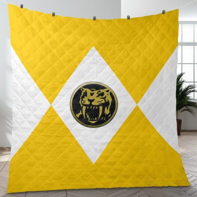 Yellow Ranger Mighty Morphin Power Rangers Quilt Blanket