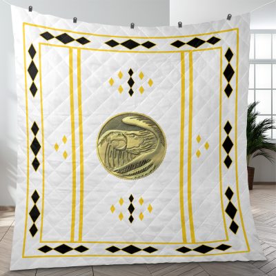 White Ranger Ninjetti  Rangers Quilt Blanket