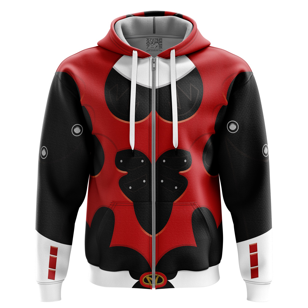 Red Psycho Rangers Zip Hoodie Jacket