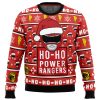 Red Ranger Ho Ho PR Ugly Christmas Sweater FRONT mockup 1 - Power Rangers Store