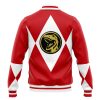 Red Ranger MMPR Varsity Jacket BACK Mockup - Power Rangers Store