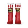 Red Ranger Mighty Morphin Power Rangers Socks BACK mockup - Power Rangers Store