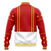 Red Ranger Ninjetti Power Rangers Varsity Jacket 3L BACK Mockup - Power Rangers Store