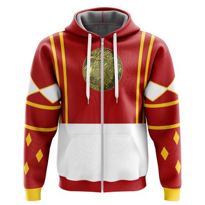 Red Ranger Ninjetti  Rangers Zip Hoodie Jacket