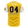 Sabertooths Yellow PR AOP Baseball Jersey AOP Baseball Jersey BACK Mockup - Power Rangers Store