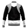 Silver Psycho Rangers Varsity Jacket BACK Mockup - Power Rangers Store