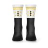 White Ranger Ninjetti Power Rangers Socks BACK mockup - Power Rangers Store