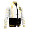 White Ranger Ninjetti Power Rangers Varsity Jacket 3L F LEFT Mockup - Power Rangers Store