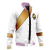 White Ranger Wild Force Power Rangers Varsity Jacket 3L F LEFT Mockup - Power Rangers Store