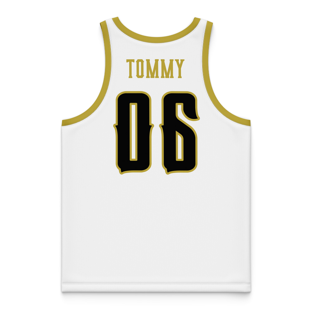 White Tigers Tommy Oliver Power Rangers Basketball Jersey - Image 4