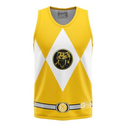 Yellow Ranger Mighty Morphin Power Rangers Basketball Jersey