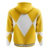 Yellow Ranger Mighty Morphin Power Rangers Zip Hoodie Jacket BACK mockup - Power Rangers Store