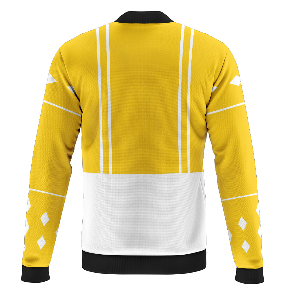 Yellow Ranger Ninjetti Power Rangers Casual Bomber Jacket - Image 2