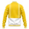 Yellow Ranger Ninjetti Power Rangers Varsity Jacket 3L BACK Mockup - Power Rangers Store