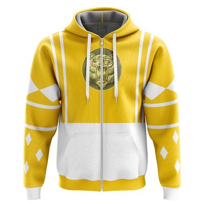 Yellow Ranger Ninjetti  Rangers Zip Hoodie Jacket