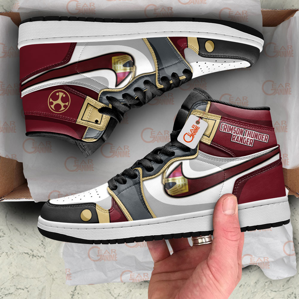 Crimson Thunder Ranger J1s Sneakers Movies Custom Shoes - Image 2