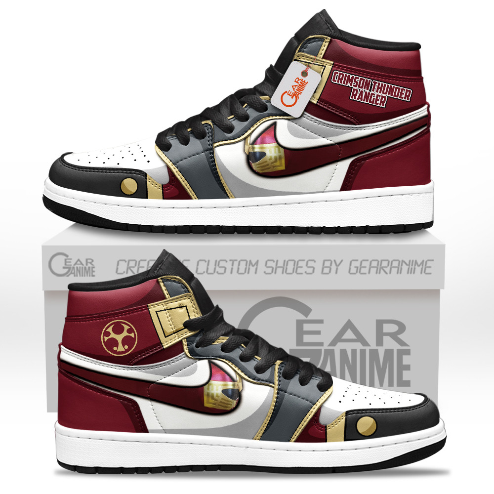Crimson Thunder Ranger J1s Sneakers Movies Custom Shoes