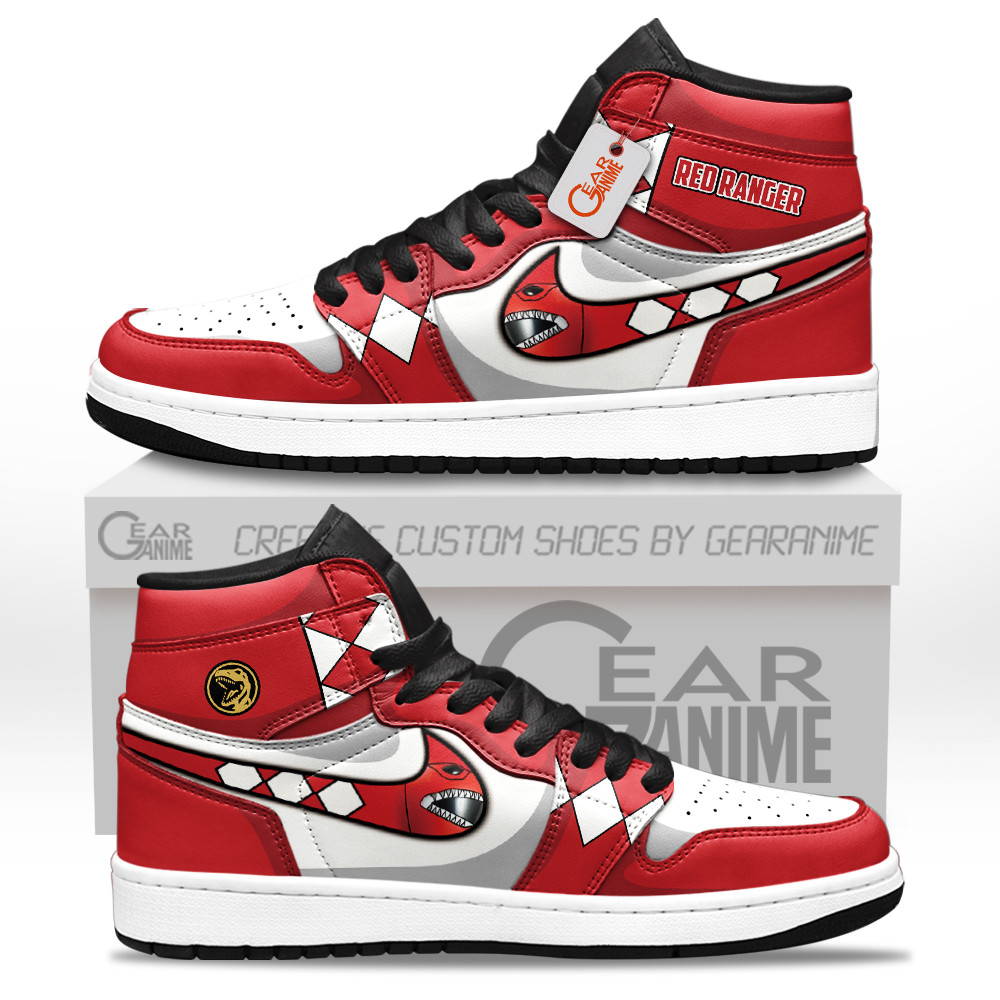 Red Ranger J1s Sneakers Movies Custom Shoes