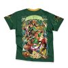 green Streetwear T Shirt Back wrinkly - Power Rangers Store