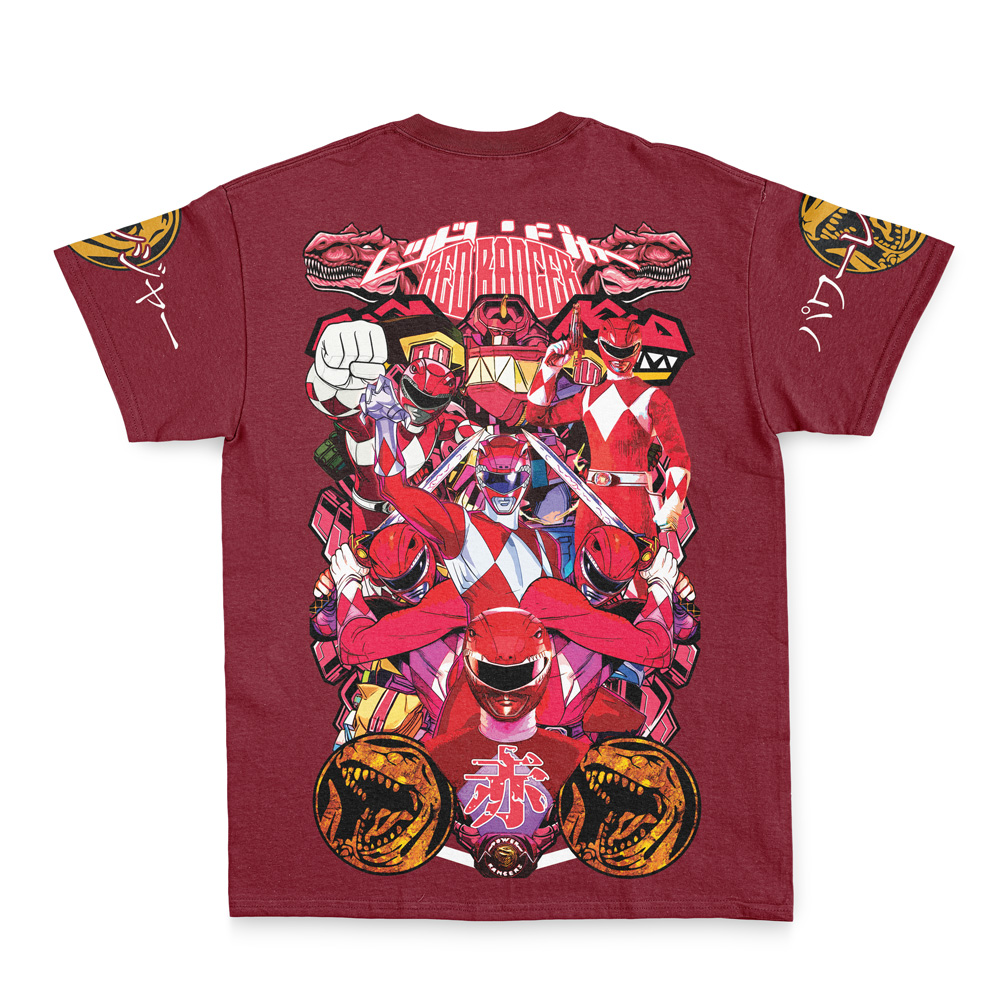 Red Ranger Mighty Morphin Power Rangers Streetwear T-Shirt