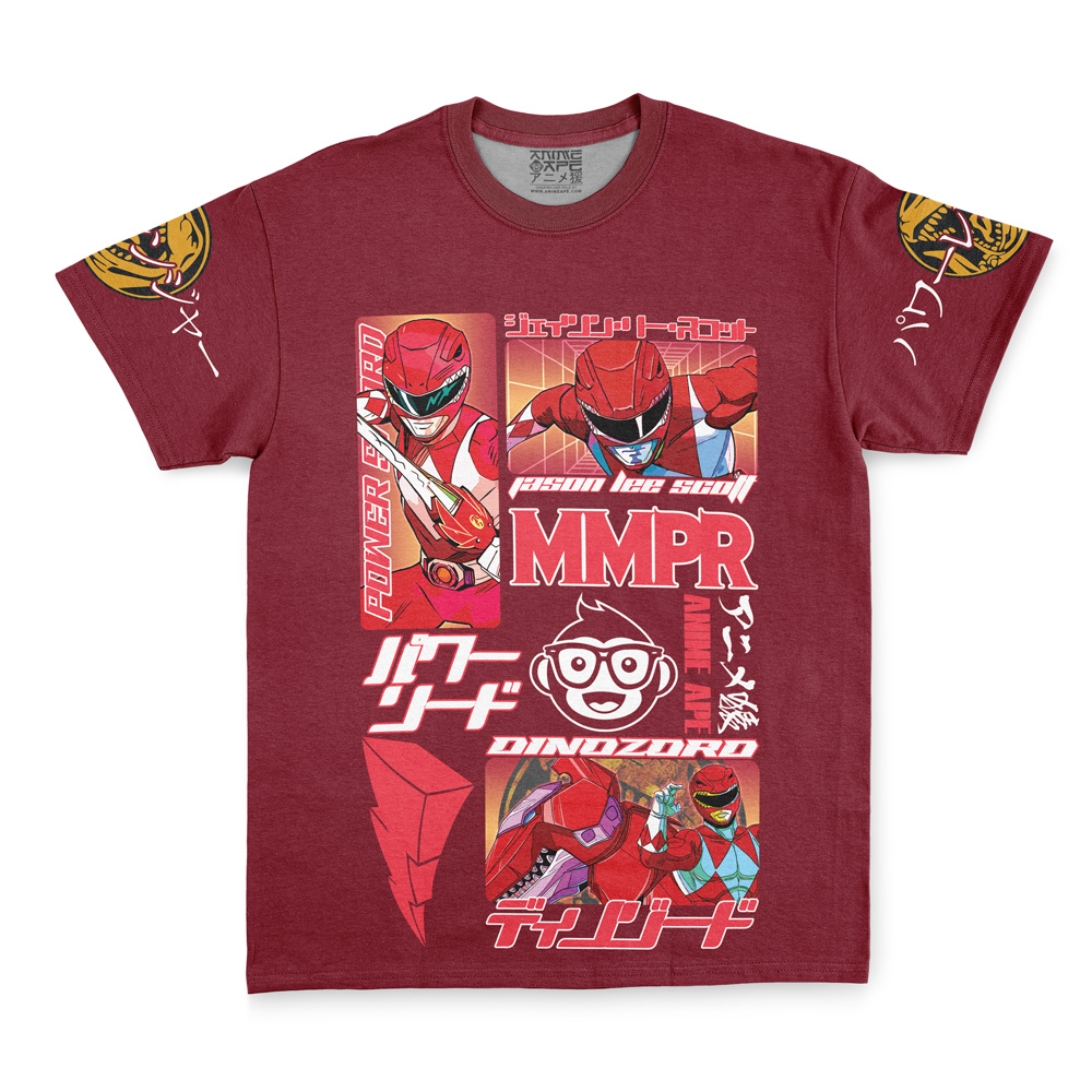 Red Ranger Mighty Morphin Power Rangers Streetwear T-Shirt - Image 3