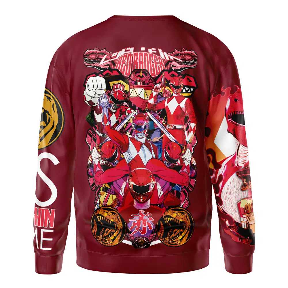 Red Ranger Mighty Morphin Power Rangers Streetwear Sweatshirt