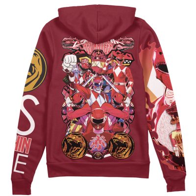 Red Ranger Mighty Morphin Power Rangers Streetwear Zip Hoodie Jacket