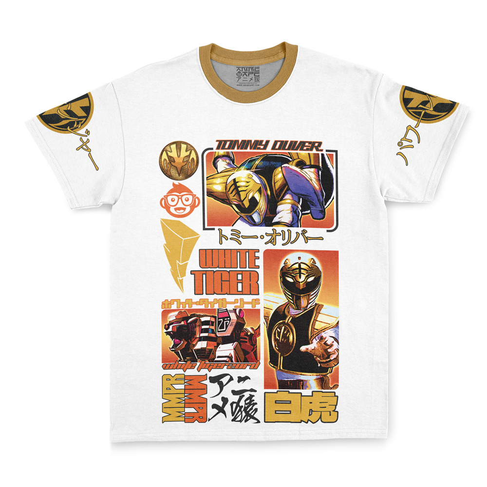 White Ranger V2 Mighty Morphin Power Rangers Streetwear T-Shirt - Image 3