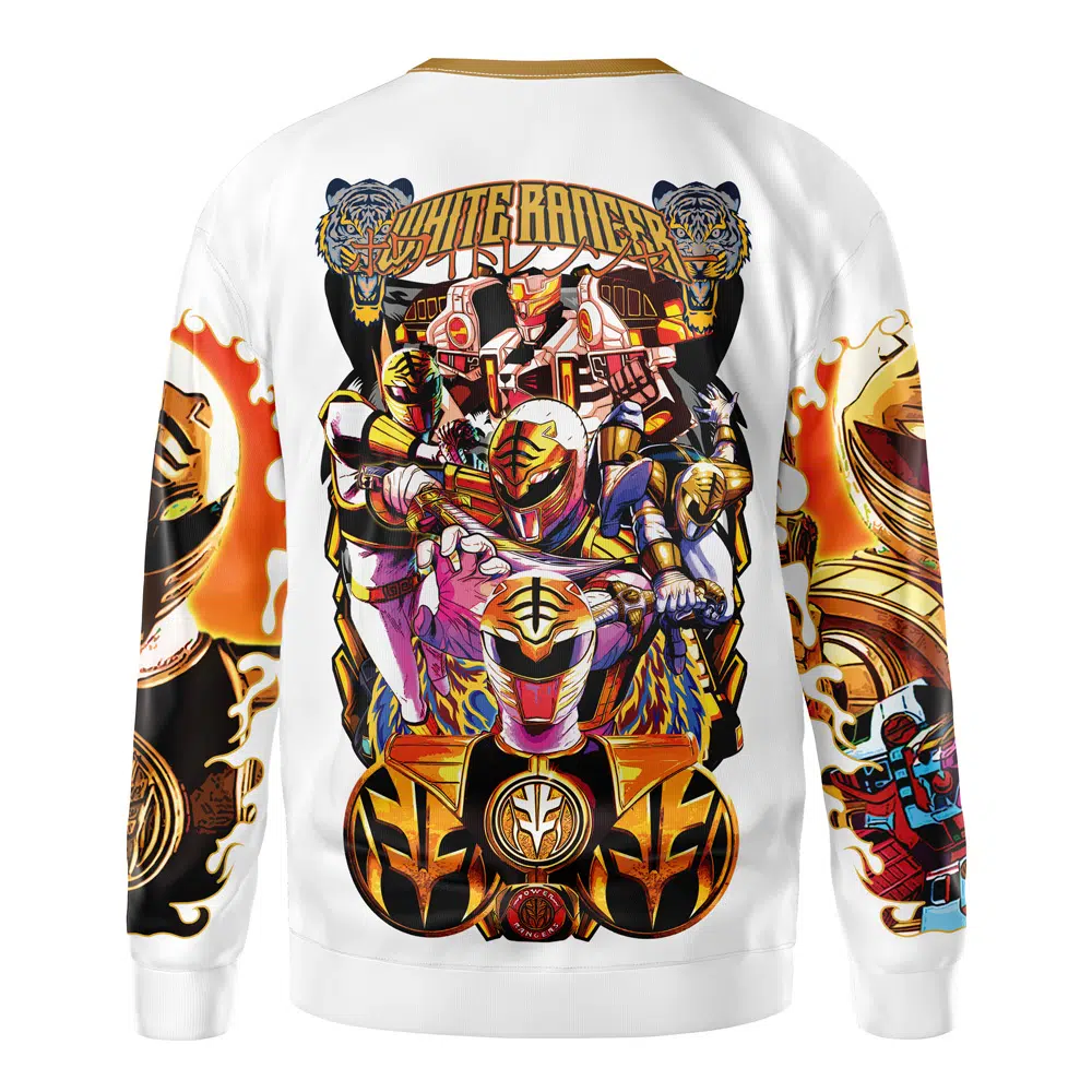 White Ranger V2 Mighty Morphin Power Rangers Streetwear Sweatshirt