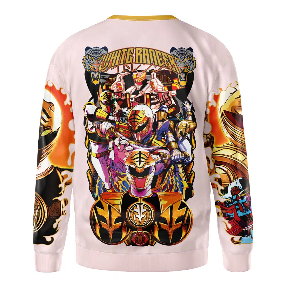 White Ranger Mighty Morphin Power Rangers Streetwear Sweatshirt