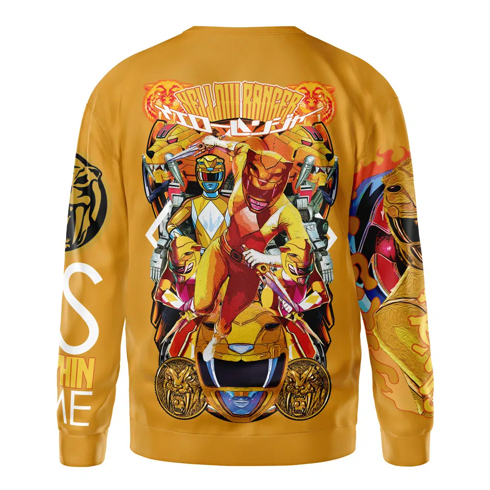 Yellow Ranger Mighty Morphin Power Rangers Streetwear Sweatshirt